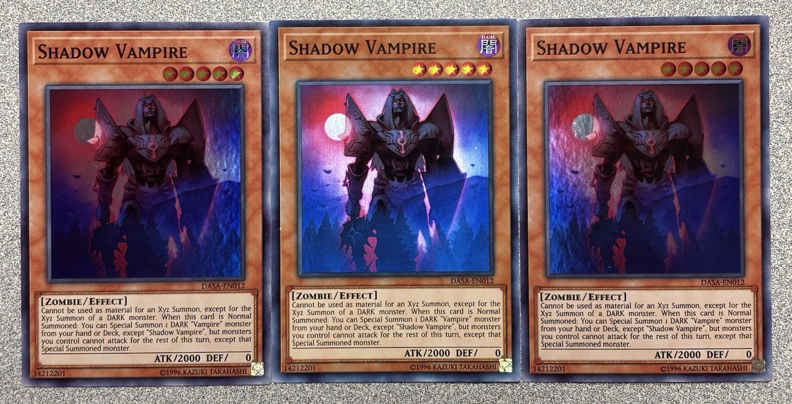 Shadow Vampire DASA-EN012 (x3) Super Rare Dark Saviors Unlimited NM