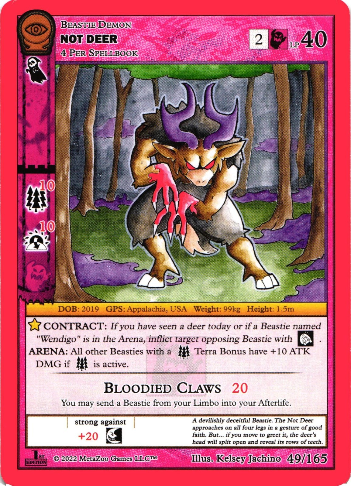 MetaZoo CCG Not Deer First Edition 49/165 Regular Bronze Card