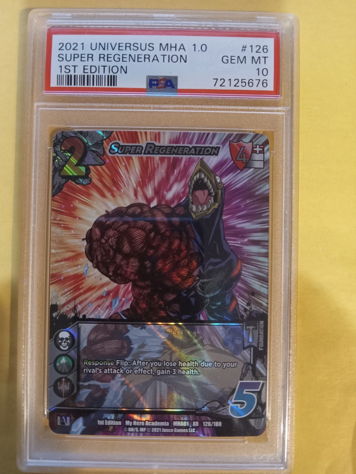2021 My Hero Academia 1st Edition #126 Super Regeneration UR Holo PSA 10 ultra
