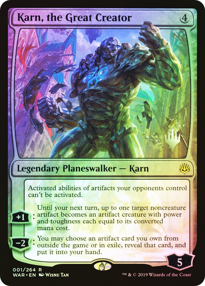 MTG FOIL Karn, the Great Creator (Promo Pack) (War of the Spark) – Promo #001p