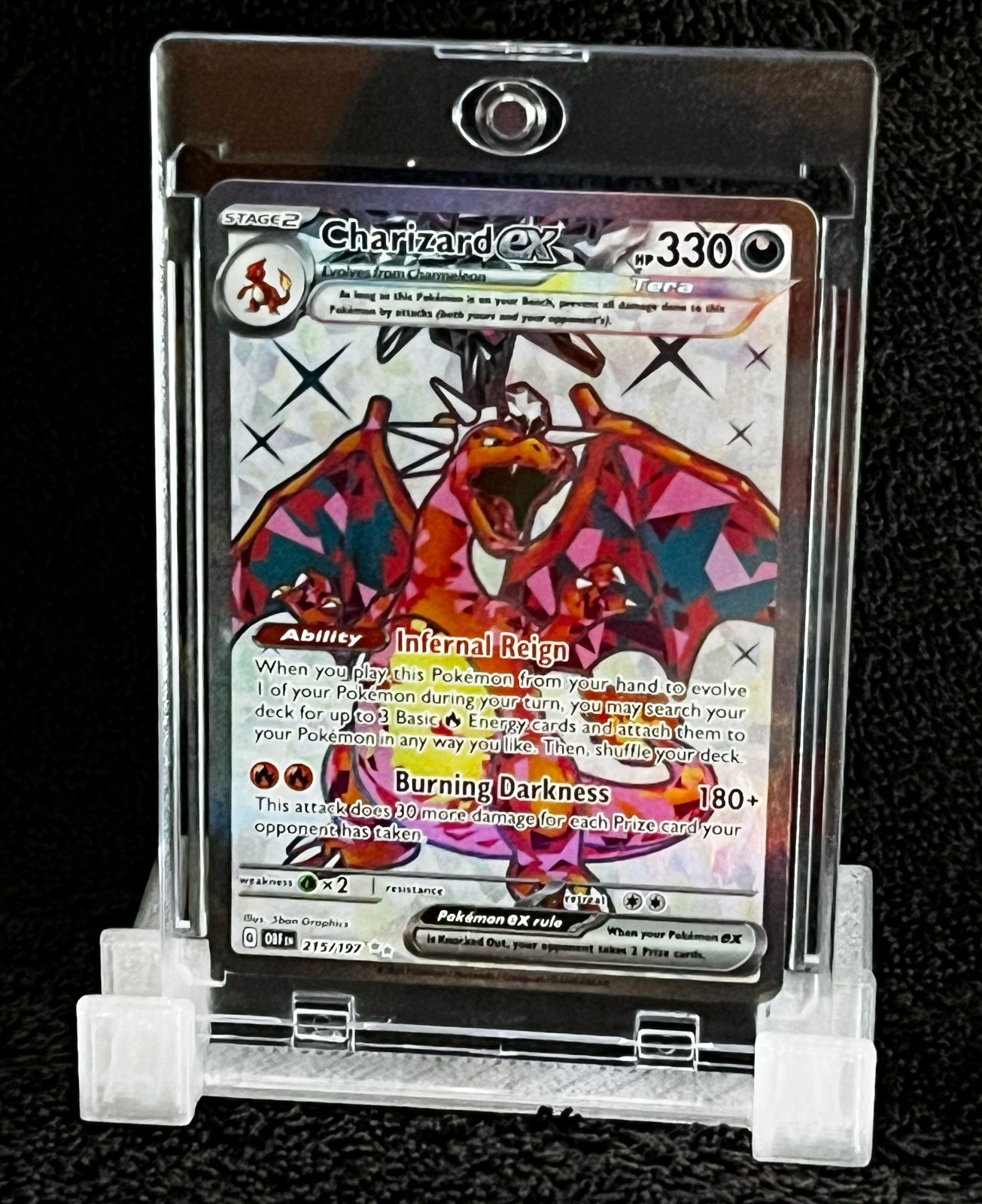 2023 CHARIZARD EX • 215/197 • OBSIDIAN FLAMES HYPER RARE SILVER • POKéMON
