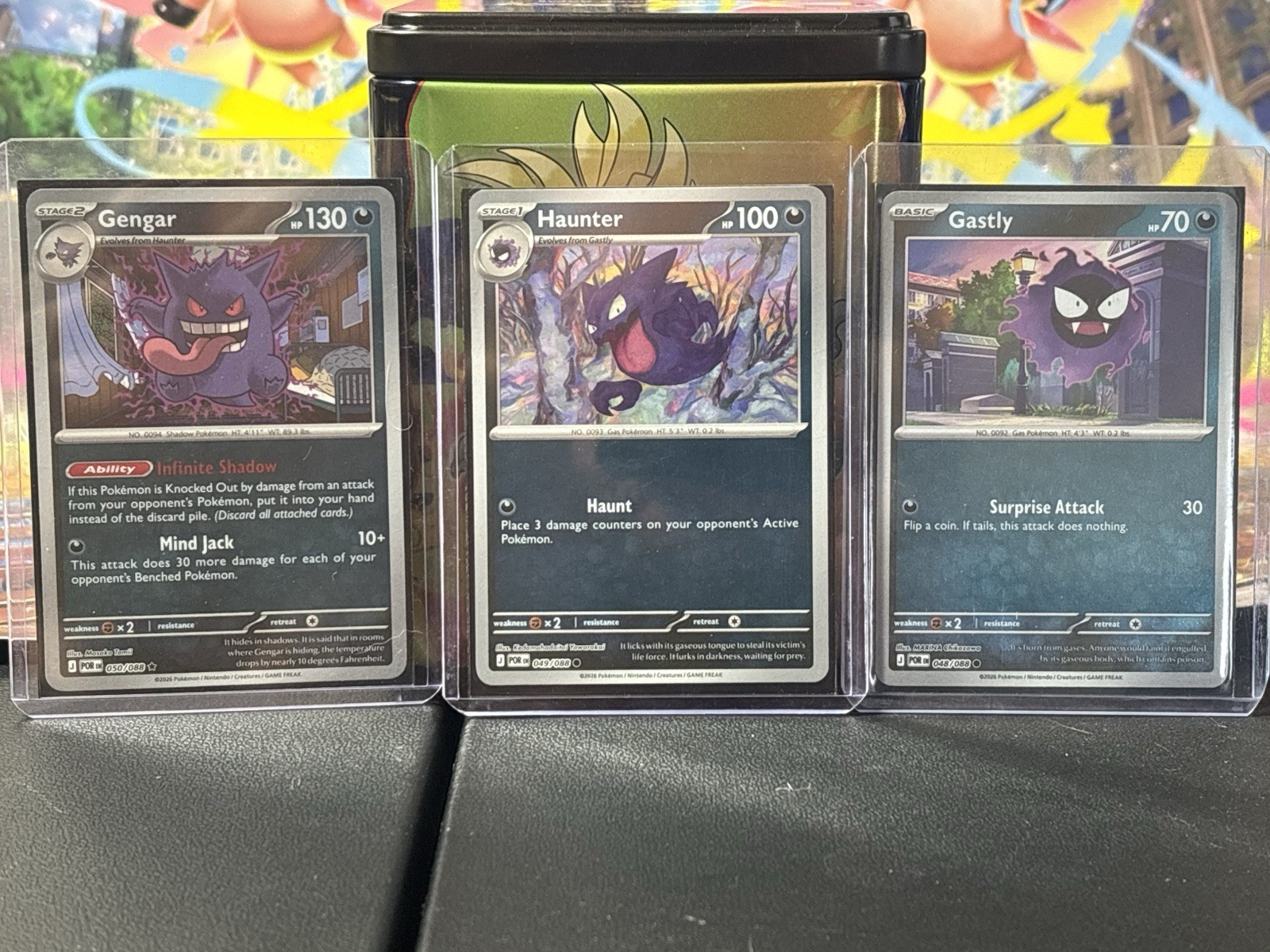 Gastly 048 Haunter 049 Gengar 050/088 – Holo Rare – Pokémon TCG: Perfect Order