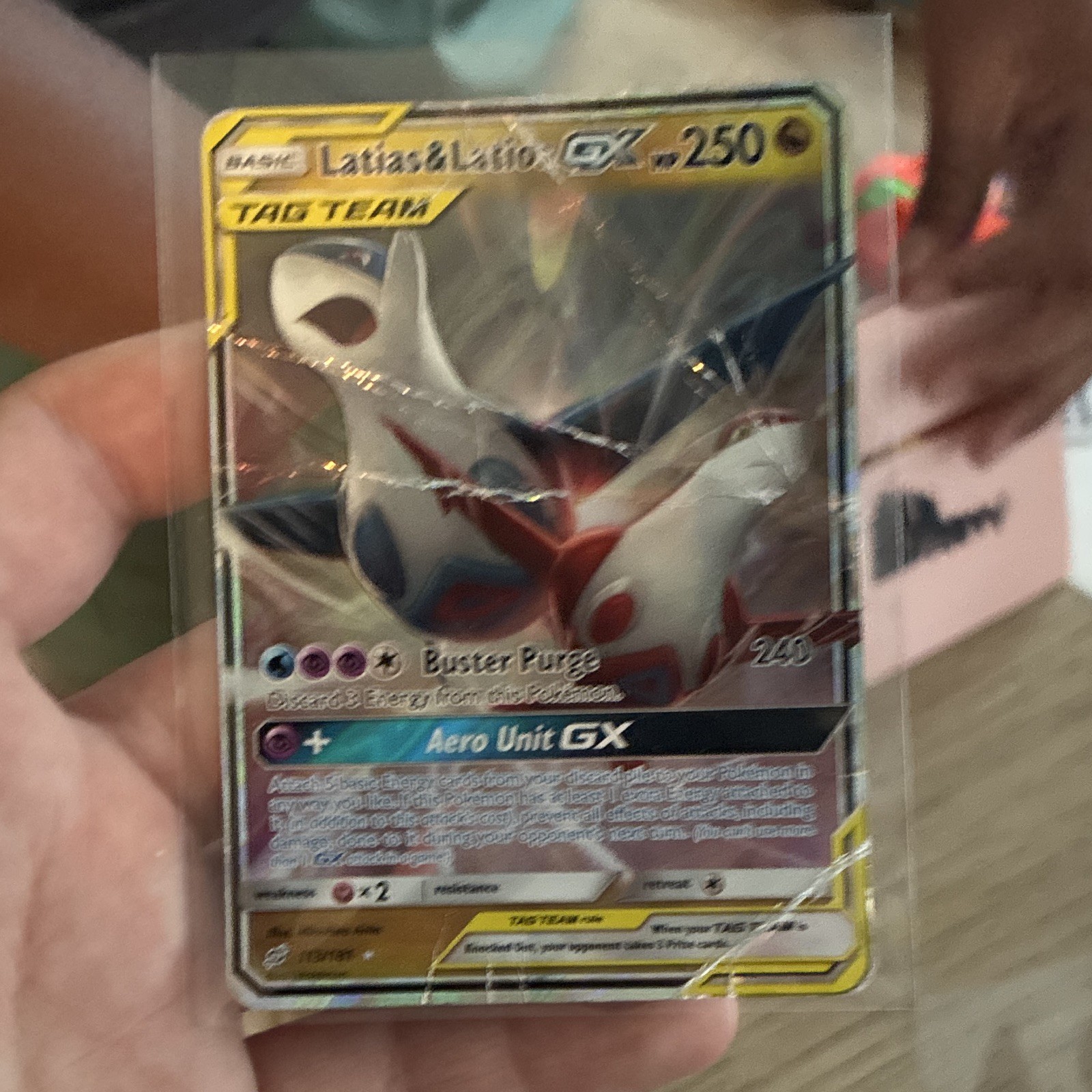 Latias & Latios GX 113/181 Ultra Rare Holo TAG TEAM GX SM Team Up 2019 EN 250