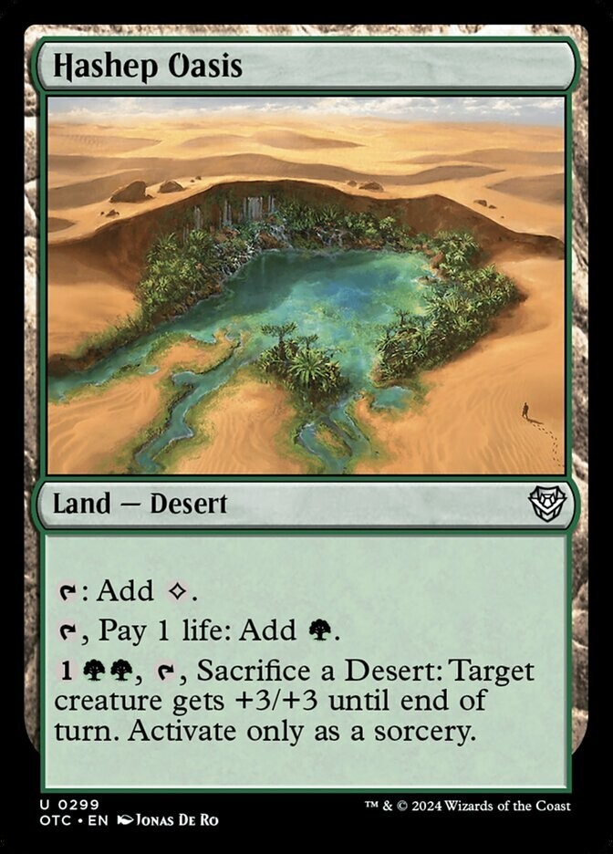 (x4) Hashep Oasis 0299 Playset Uncommon Thunder Junction Commander MTG NM