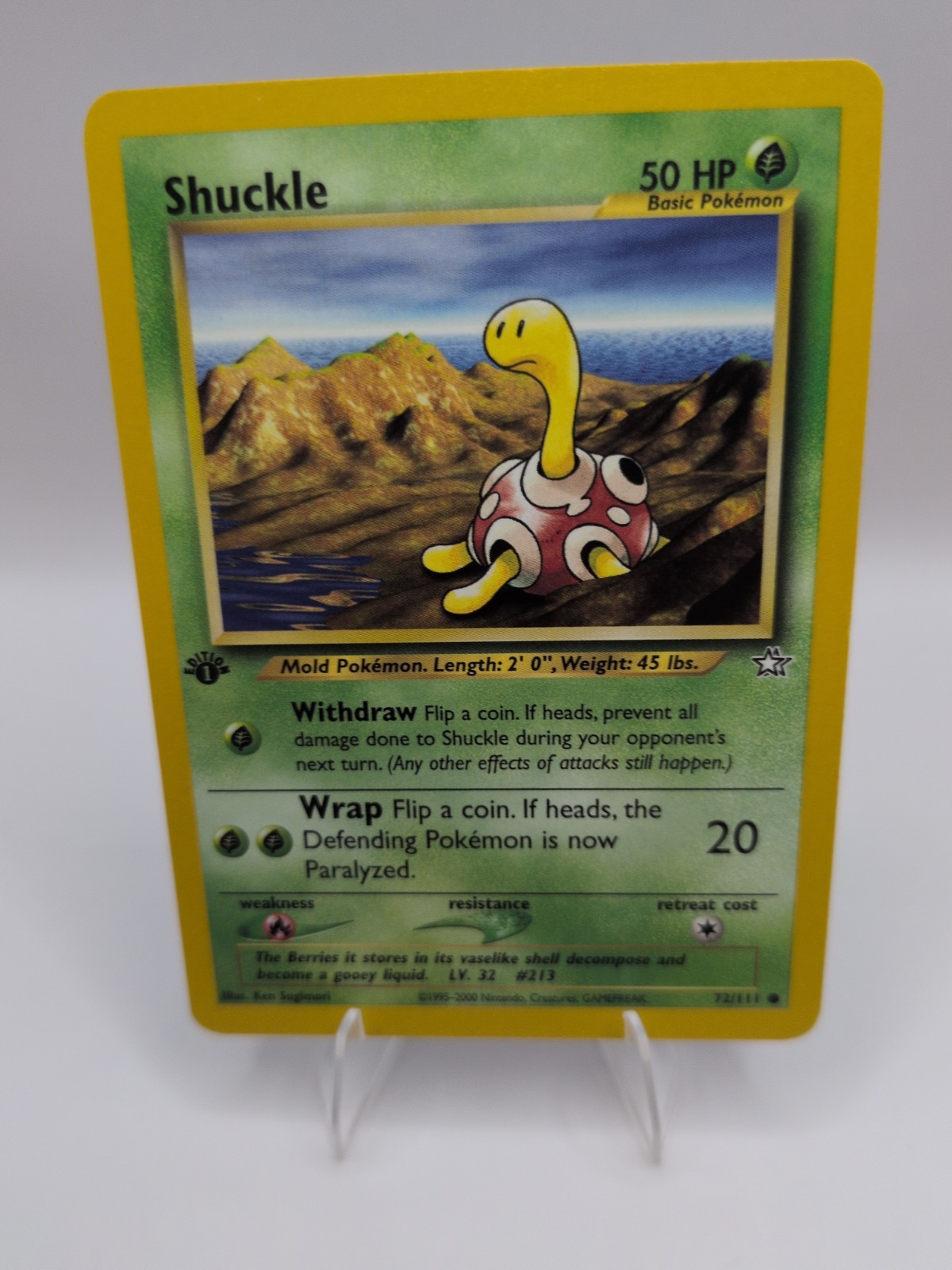 Shuckle 72/111 1st Edition Neo Genesis 2000 WOTC Pokémon TCG – NM