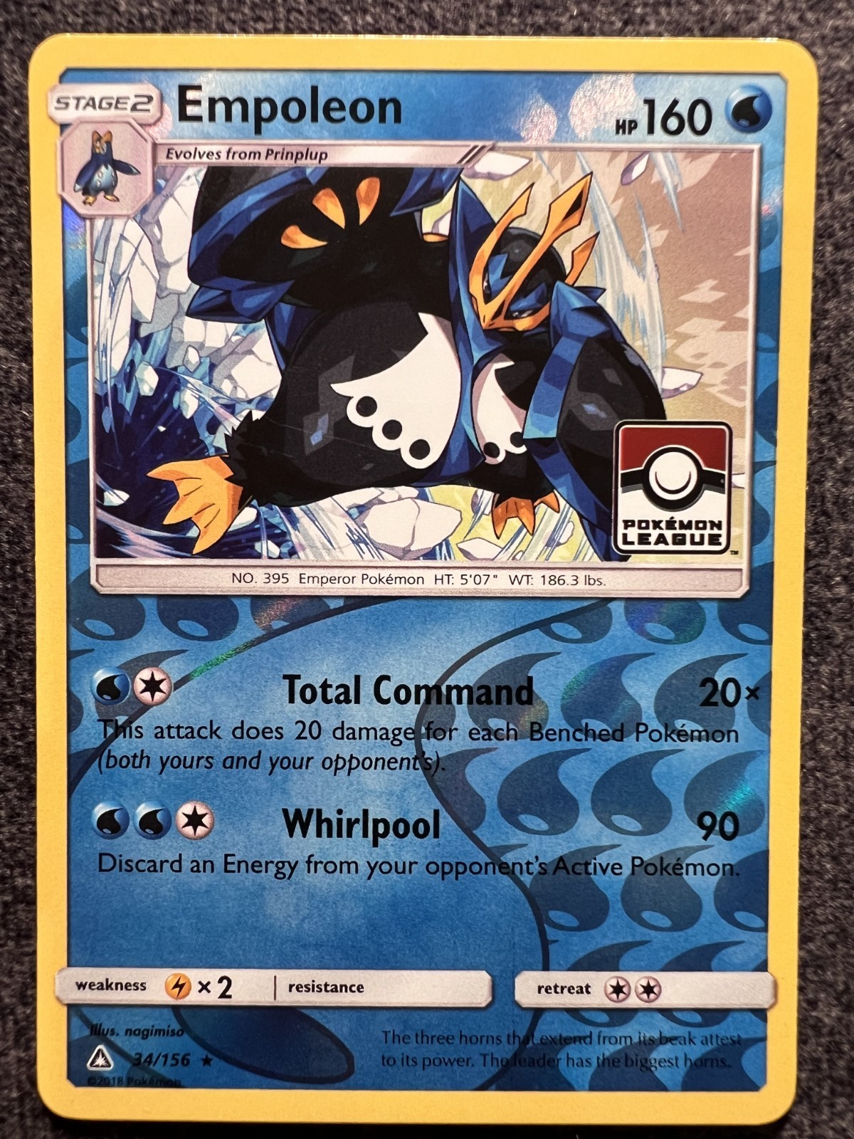 Empoleon 34/156 Reverse Holo Pokemon Card NM