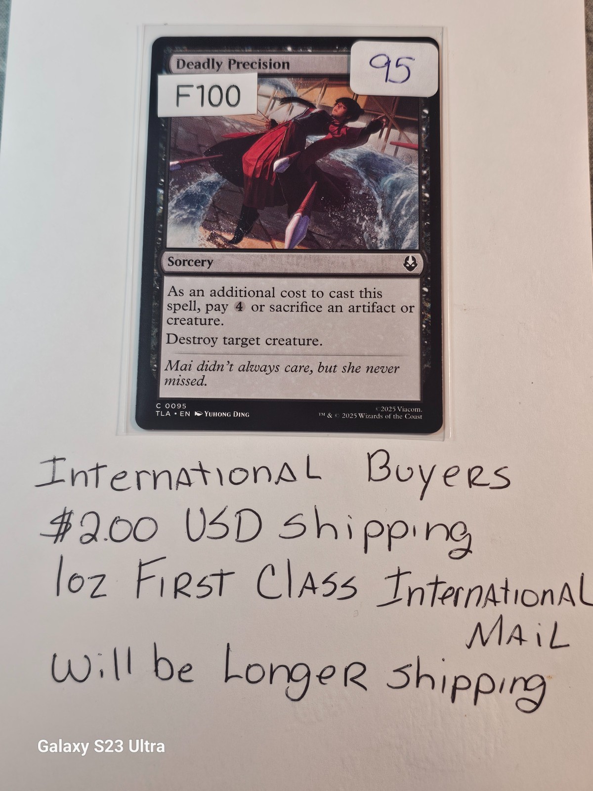 MTG Last Airbender “Deadly Precision” #95 – Epic Card Seekin’ True Hero Buyer!