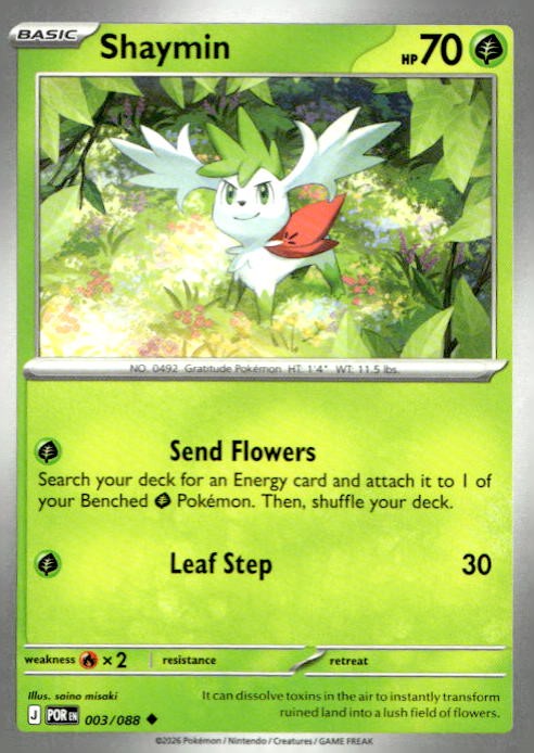Shaymin 003/088 Uncommon Perfect Order Pokemon Near Mint