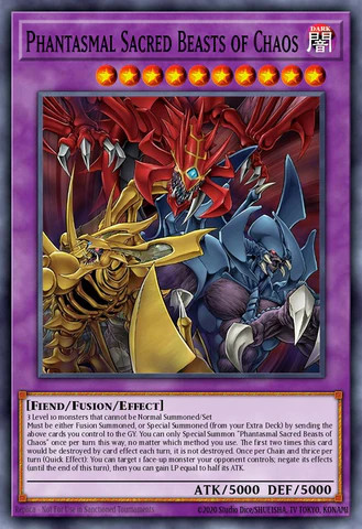 1X The Chaotic Phantasmal Sacred Beasts Secret Rare CORI-EN029 presale ships 7/3