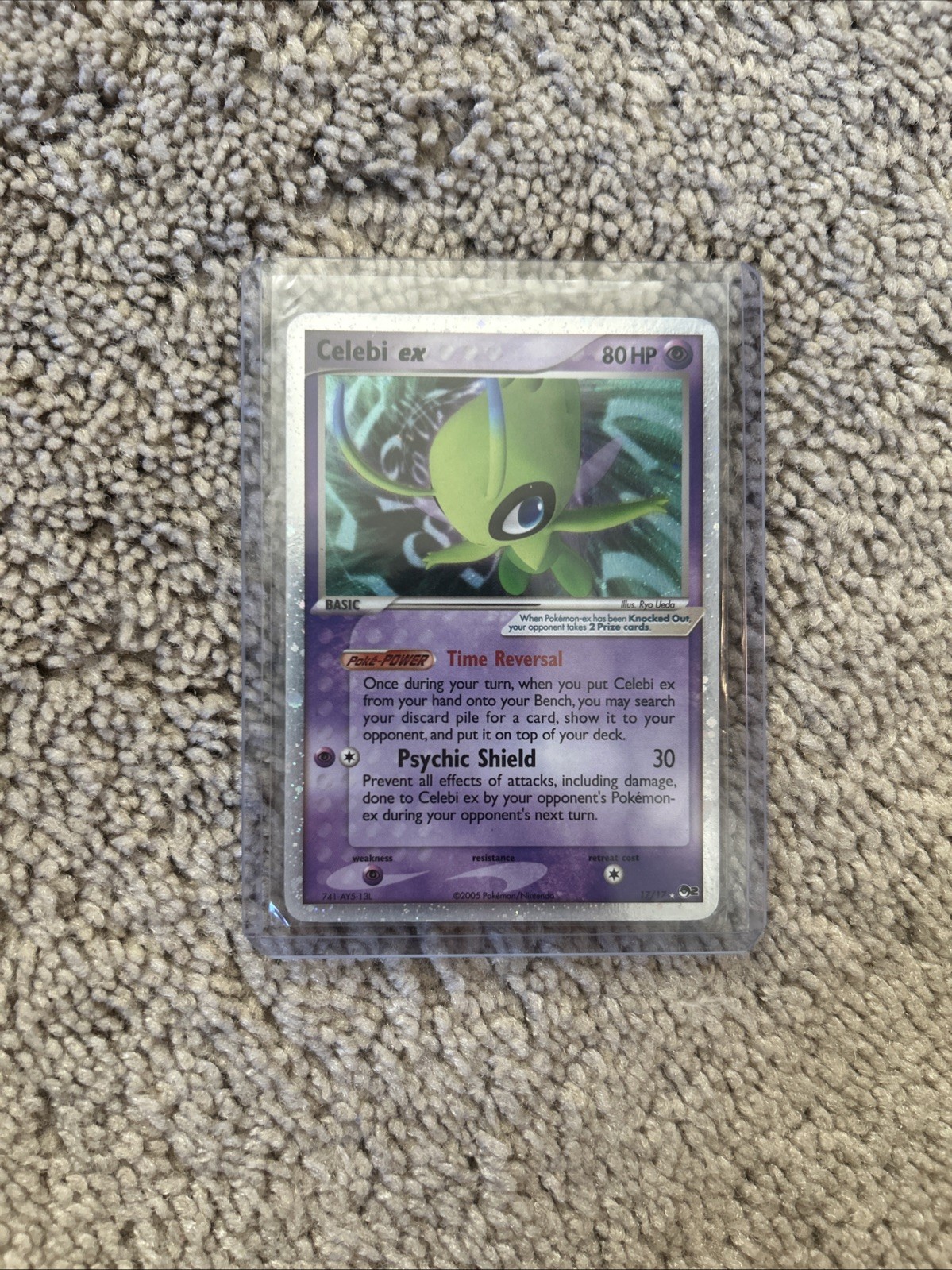 Celebi Ex 17/17 (Comes With Top Loader And Sleeve) Has Some Damage Around Edging
