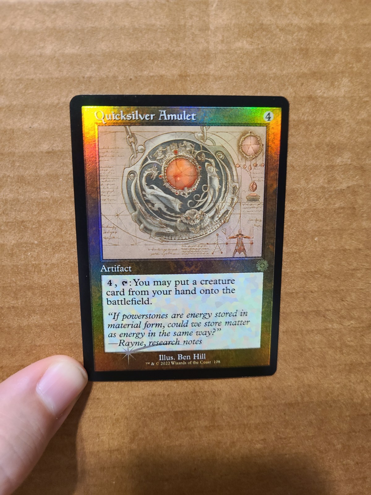 MTG Magic 1x FOIL Schematic Quicksilver Amulet Retro Artifact Brothers War NM
