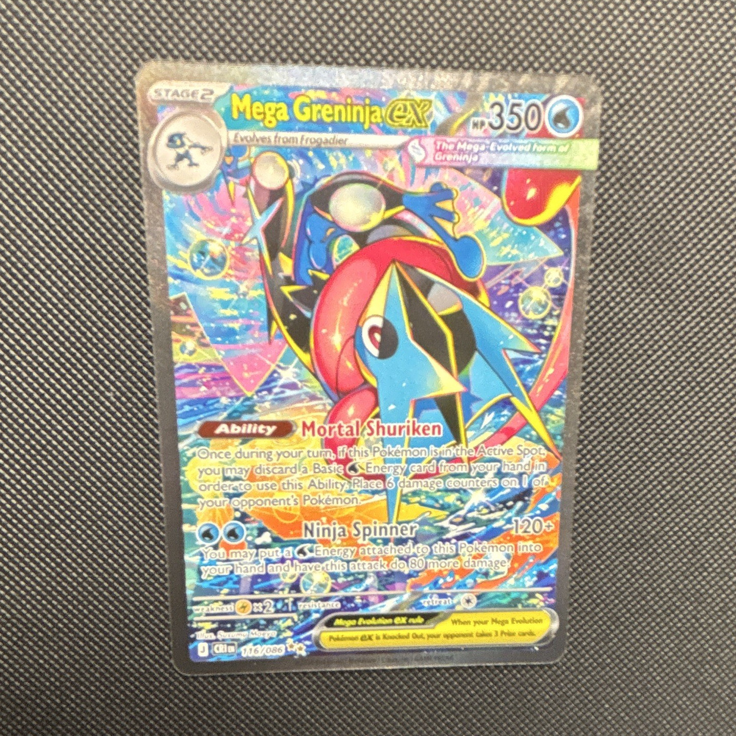 Mega Greninja EX 116/108 Evolutions Ultra Rare Full Art Holo Pokémon TCG