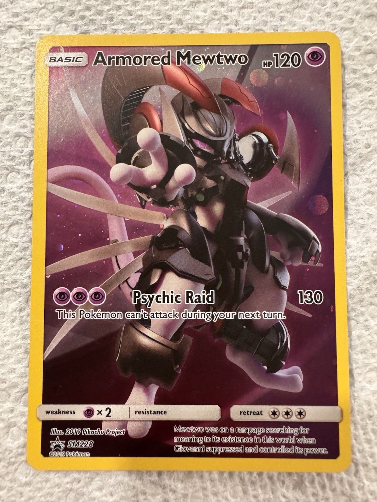 Pokémon TCG Armored Mewtwo SM228 MP-LP