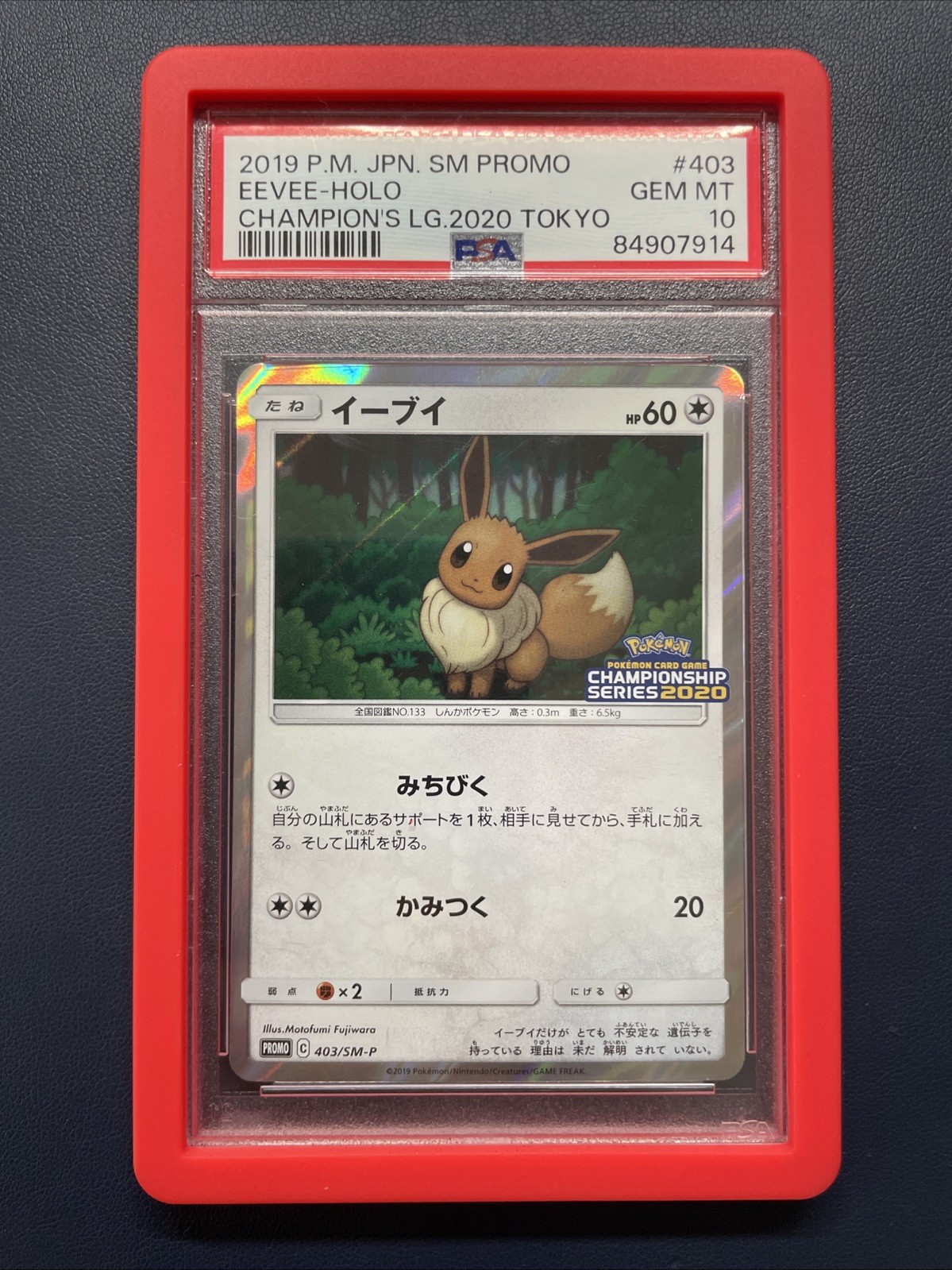 1x Eevee Pokemon 2019 Holo Champion League Promo Japanese 403/SM-P PSA 10