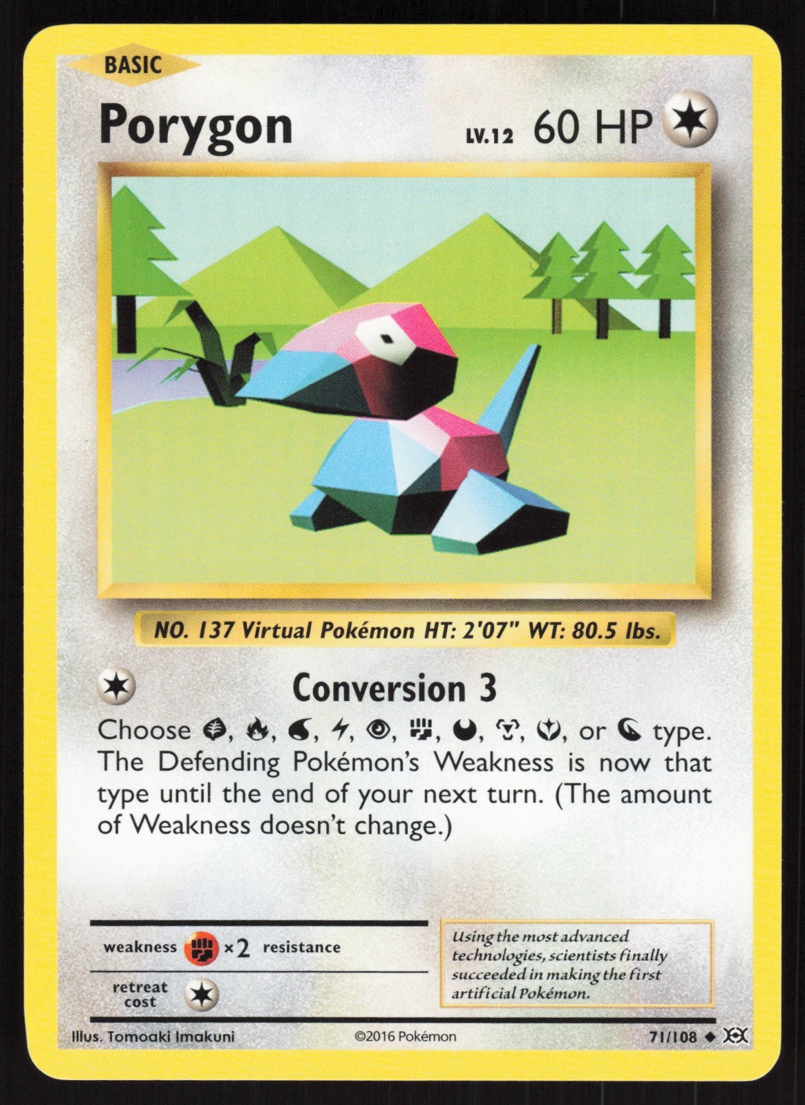 Porygon XY – Evolutions 71/108 NM Tomoaki Imakuni