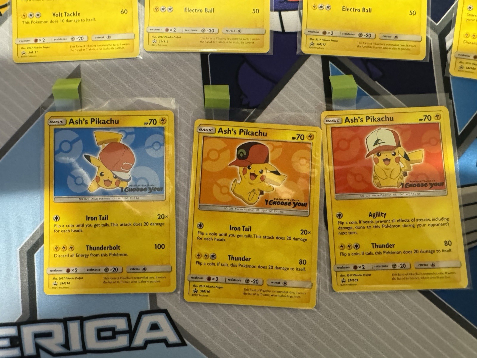 Pokemon I Choose You Ash’s Pikachu SM108 109 110 111 112 113 114 COMPLETE SET NM