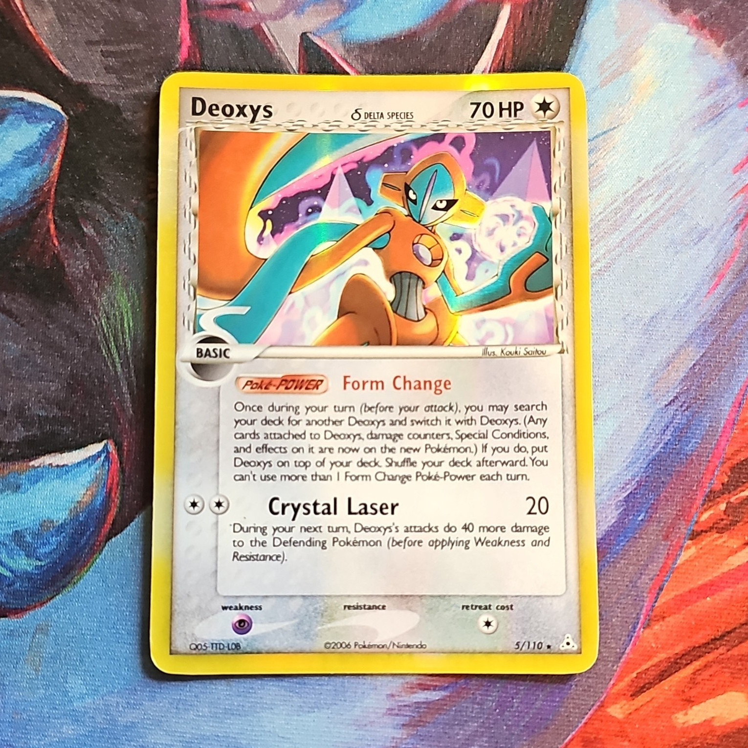 The Pokémon Company Deoxys 5/110 EX Holon Phantoms Holo Rare Holo Eng 2006 HP70