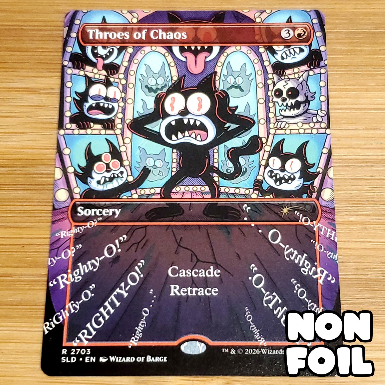 Throes of Chaos, Non-Foil, Felix the Cat Secret Lair 2703, Magic MTG NM