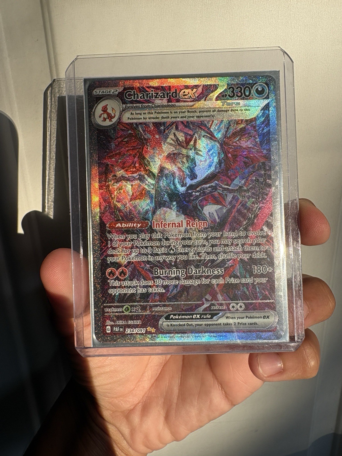 Pokémon TCG Charizard EX Paldean Fates Sir 234/091 Near Mint Condition