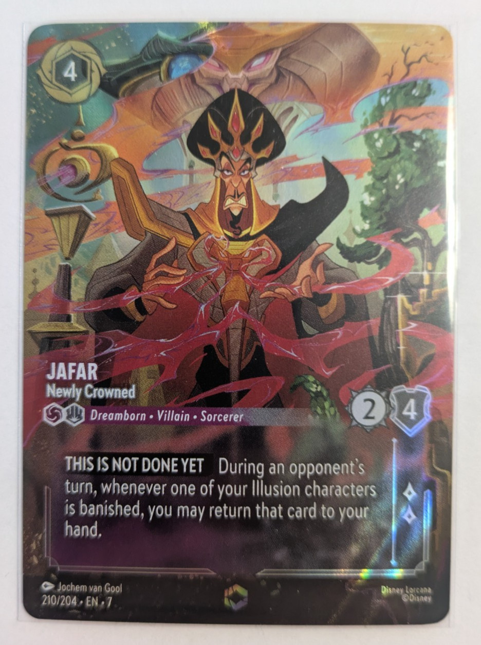 Disney Lorcana Archazia’s Island Jafar Newly Crowned Enchanted 210/204 Nm
