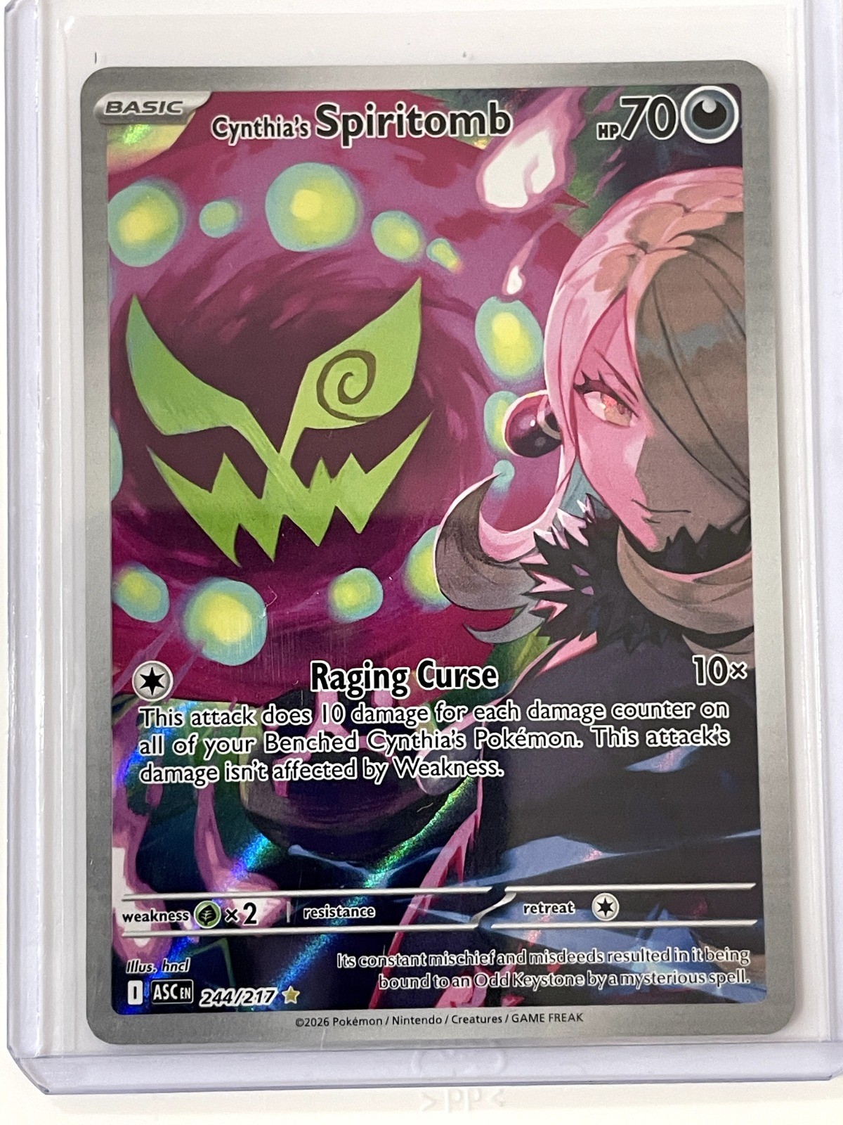 Cynthia’s Spiritomb Holo Illustration Rare ME: Ascended Heroes 244/217 NM