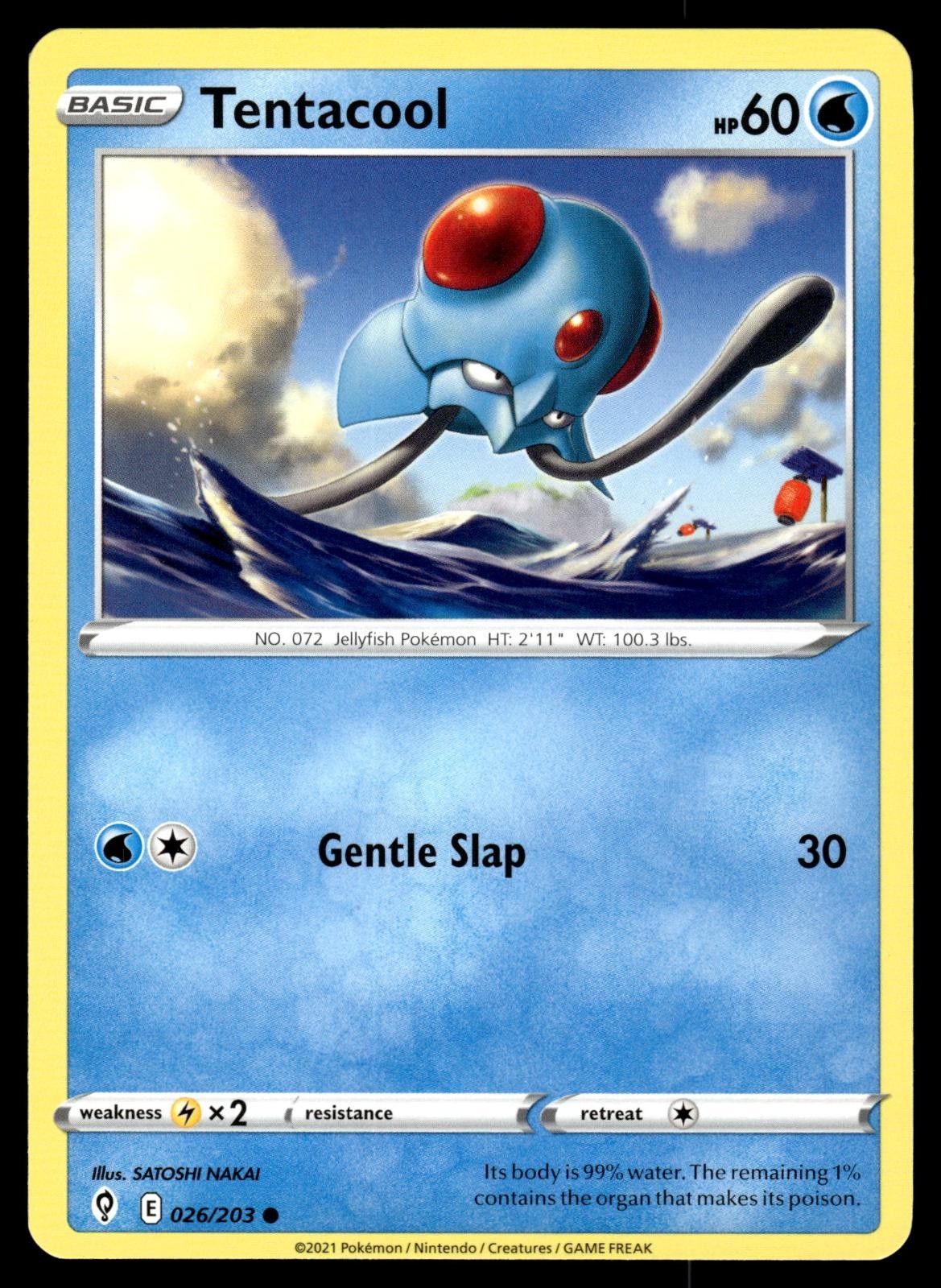 Tentacool 026/203 Common Evolving Skies Pokemon Near Mint
