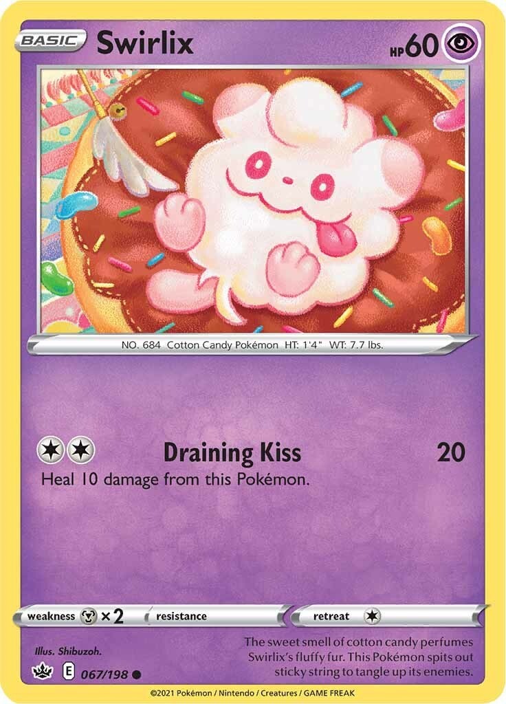 Swirlix SWSH06 067/198 Pokémon SWSH06: Chilling Reign Common EN NM