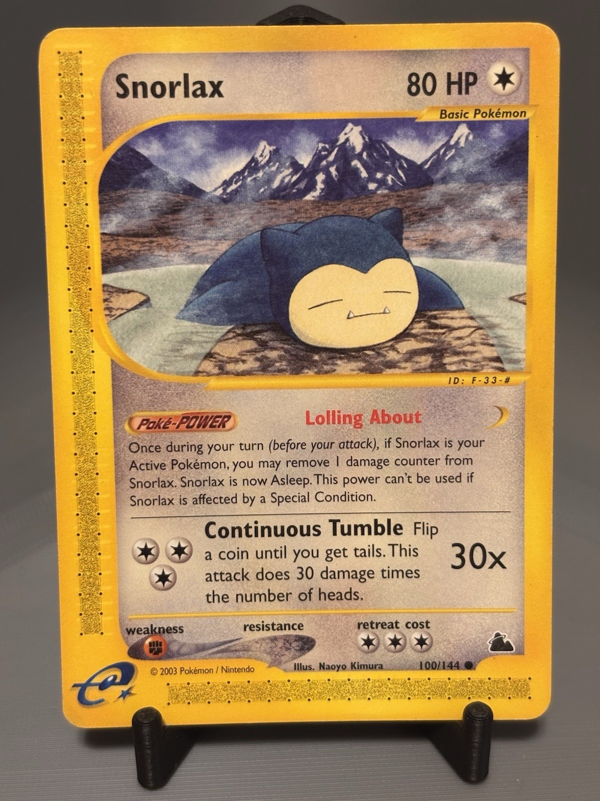Snorlax 100/144 Skyridge e-Reader Regular Common Pokémon Card English 80 HP