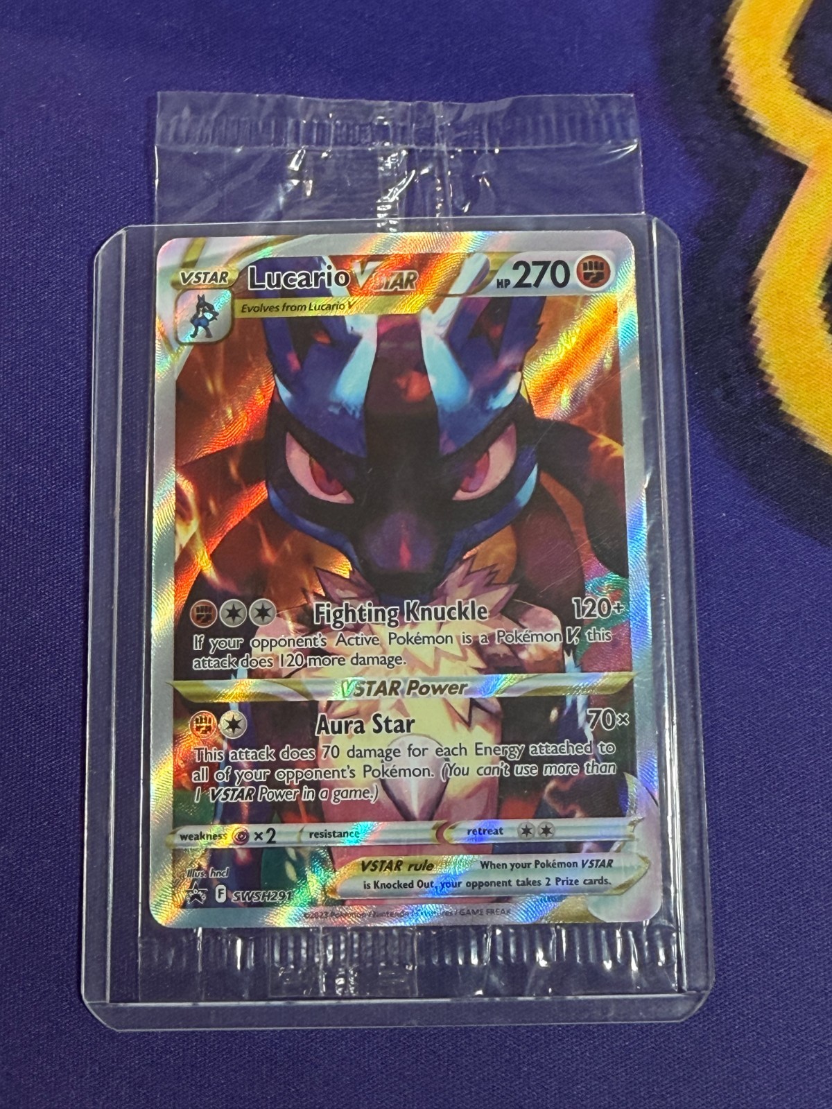 Pokémon TCG Lucario Vstar Sword & Shield Swsh291 Holo Promo SEALED Mint