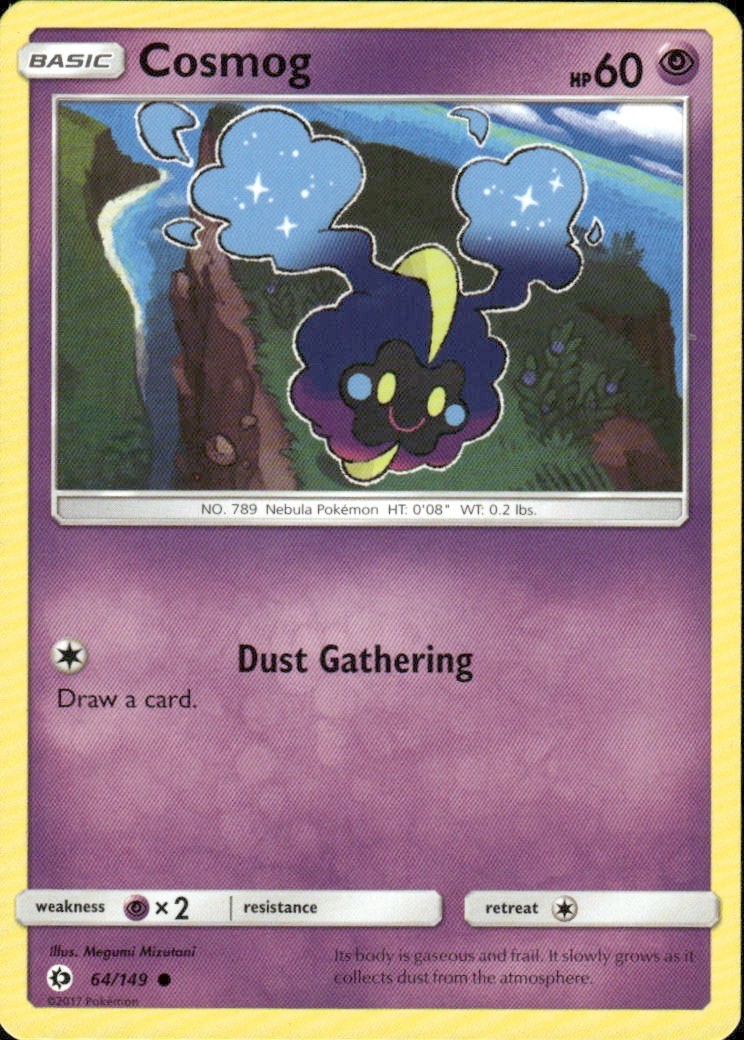 COSMOG 64/149 SM BASE SET COMMON POKEMON MEGUMI MIZUTANI