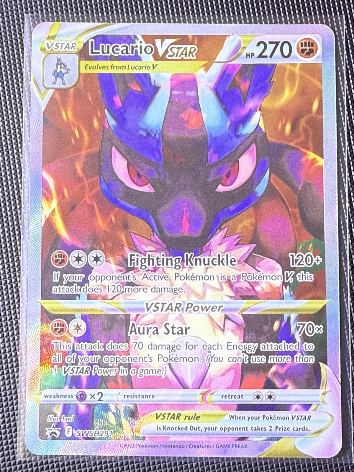 Pokémon TCG Lucario VSTAR SWSH291 Crown Zenith Promo Card