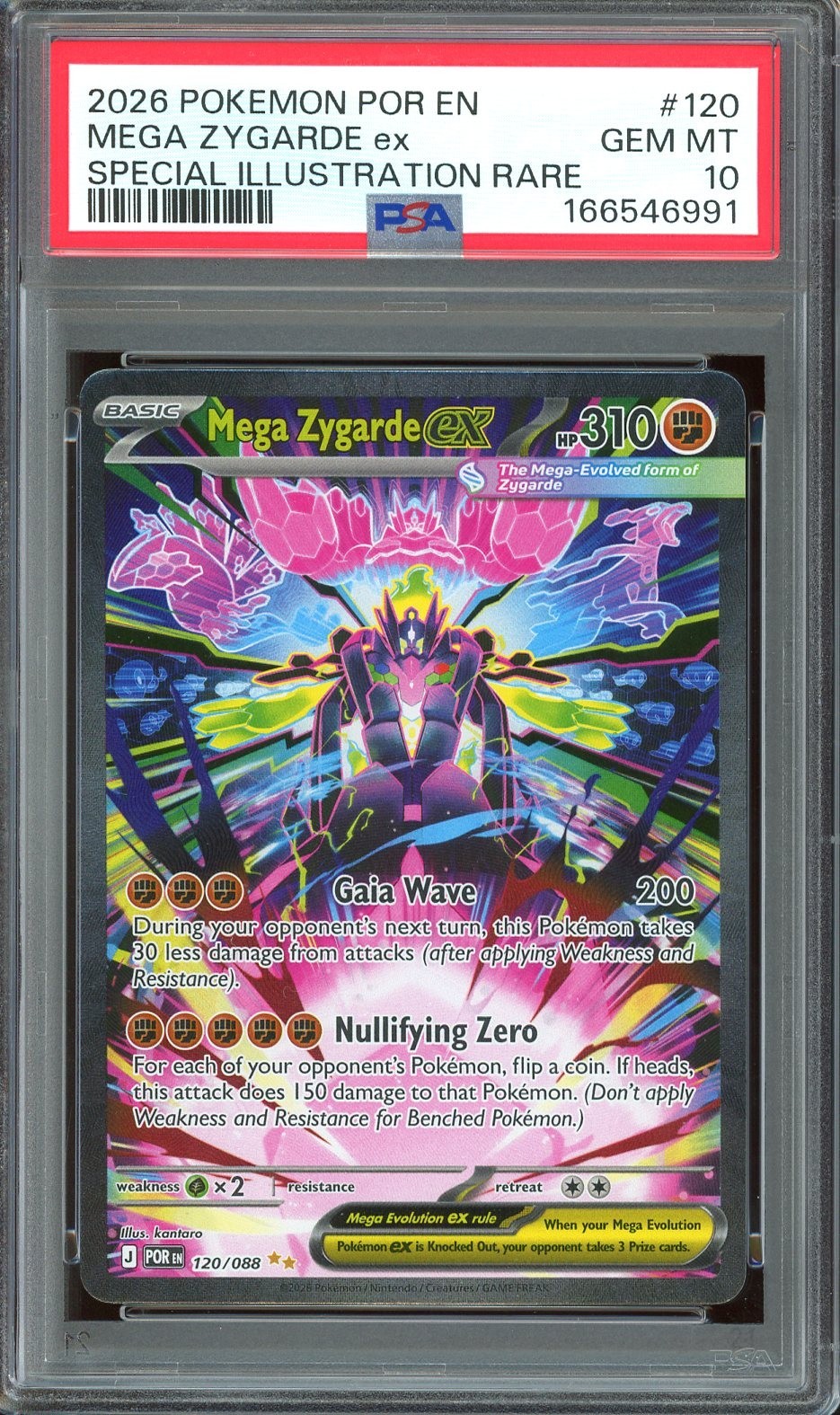 2025 Pokemon Perfect Order EN #120 Mega Zygarde ex Special Illustration PSA 10