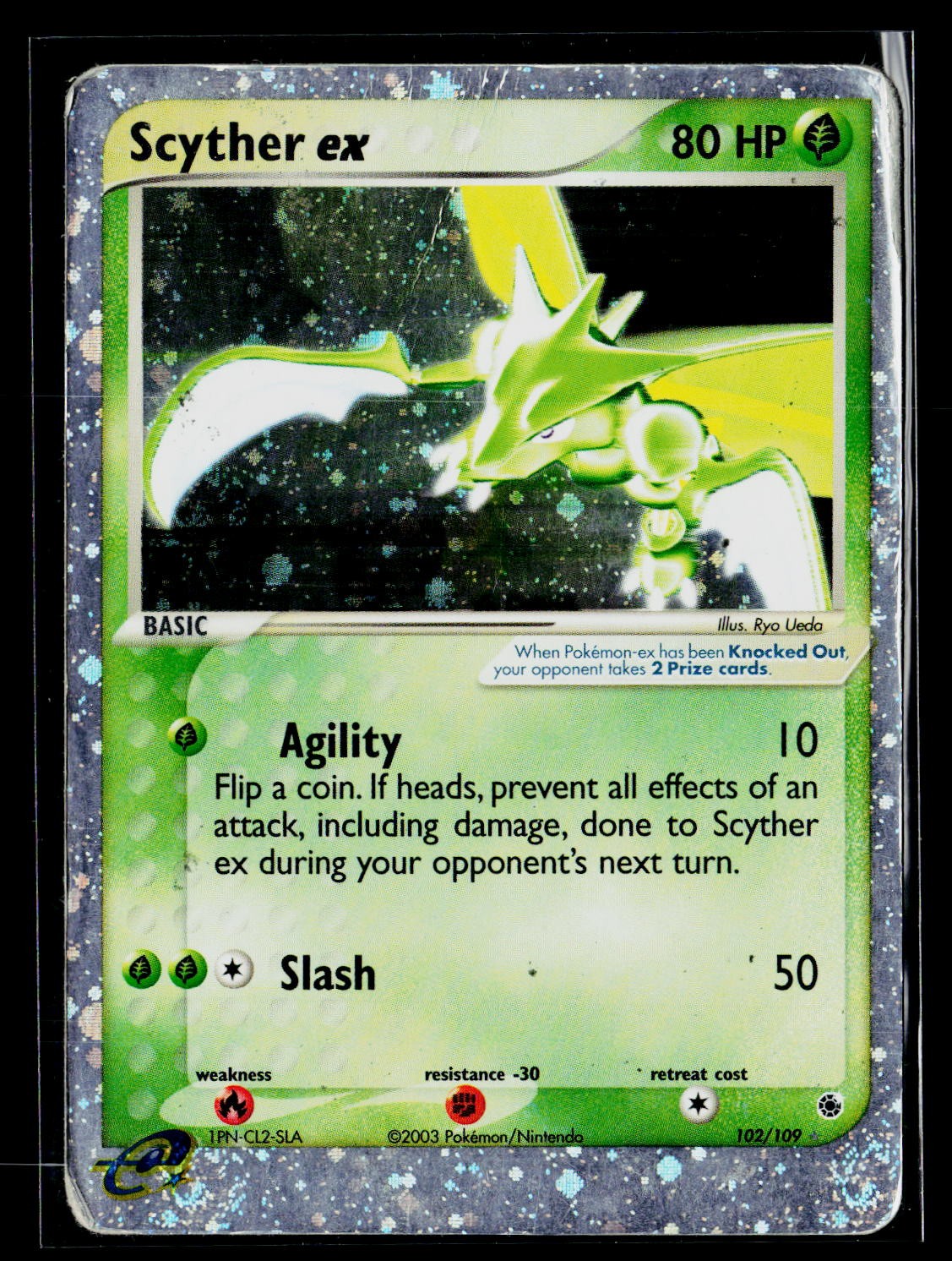 Ruby and Sapphire #102/109 Scyther ex