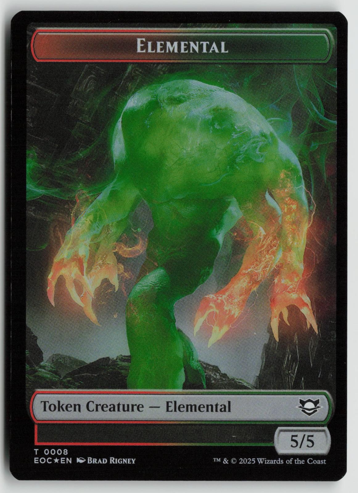 Elemental (0008) // Gnome Double-Sided Token LP Foil 8 // 11 EOE MTG