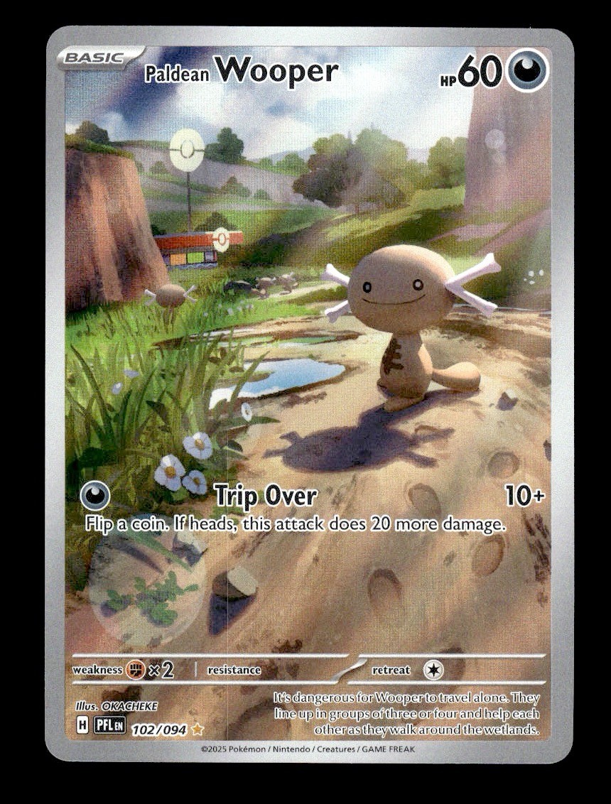 Paldean Wooper #102/094 ME02: Phantasmal Flames Holo NM