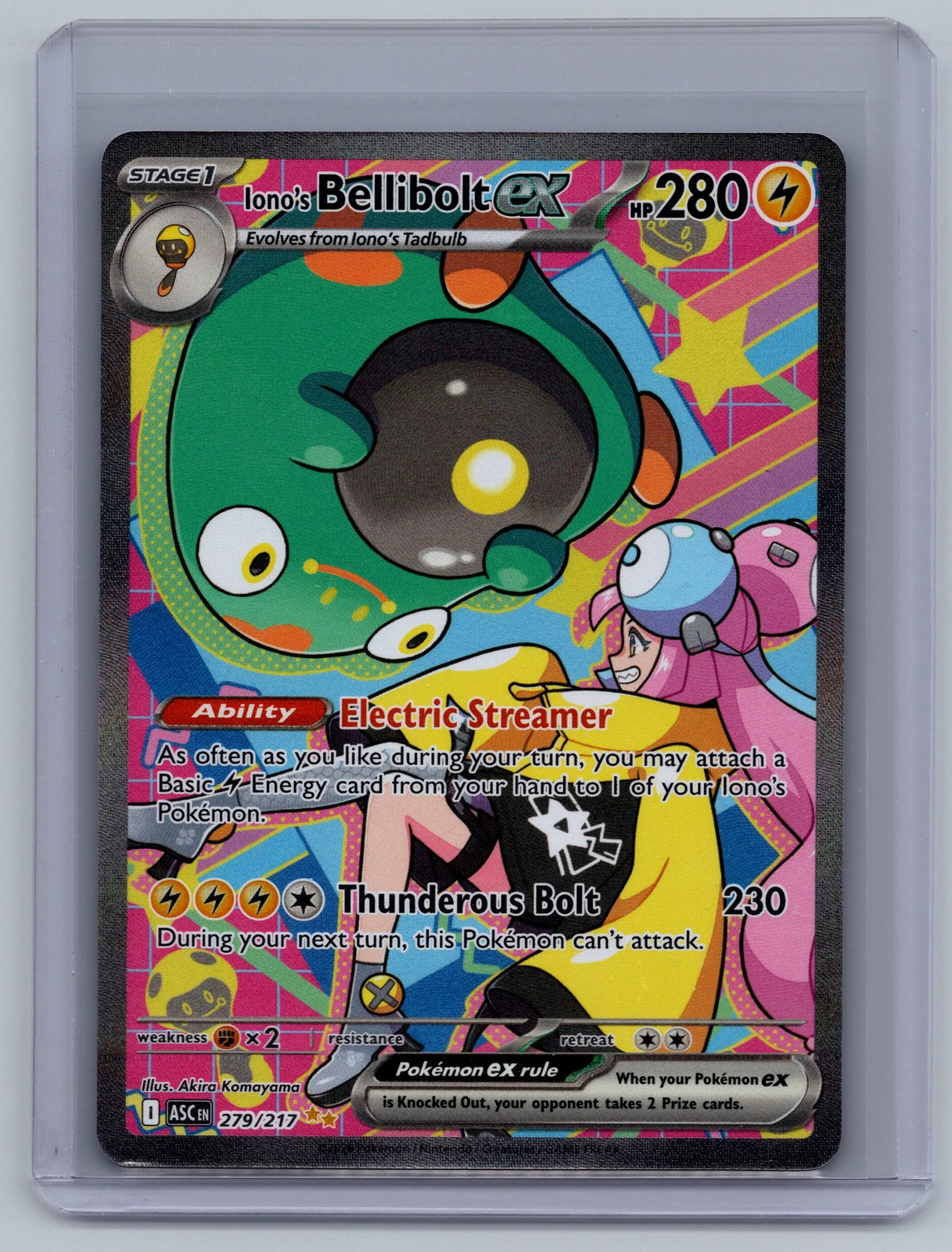 2026 Ascended Heroes Iono’s Bellibolt EX Holo Secret Rare SIR #279/217