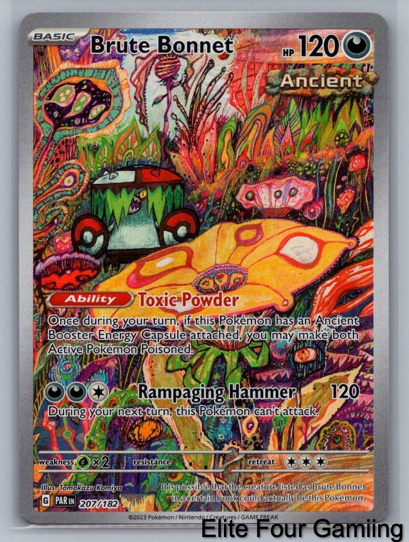 Brute Bonnet 207/182 Illustration Rare Paradox Rift Pokemon Near Mint