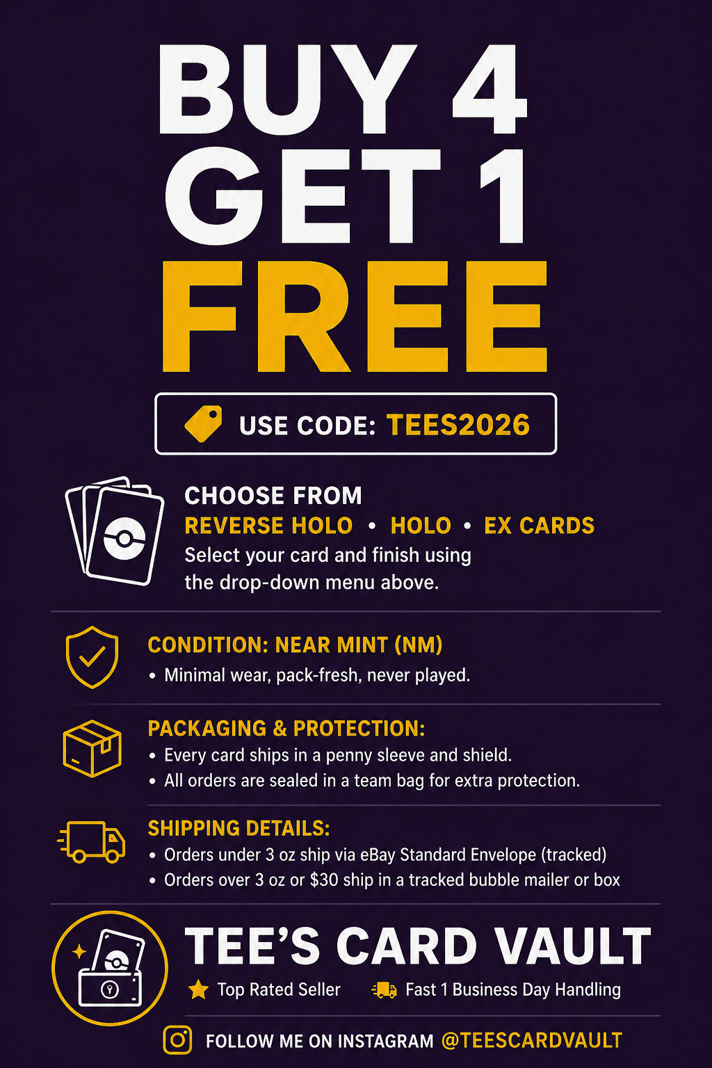 Pokémon Perfect Order: Pick Your Card – Reverse Holo/Holo/ex – NM TCG