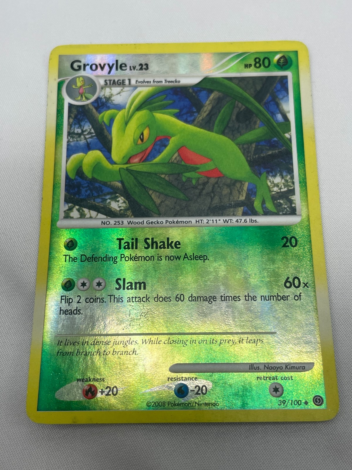Grovyle Reverse Holo Stormfront 39/100 MP Pokémon TCG