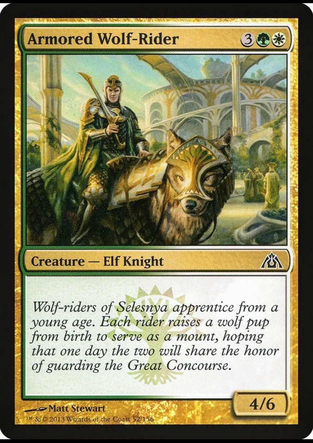 X 1 Dragon’s Maze Armored Wolf-Rider NM MTG Magic the Gathering