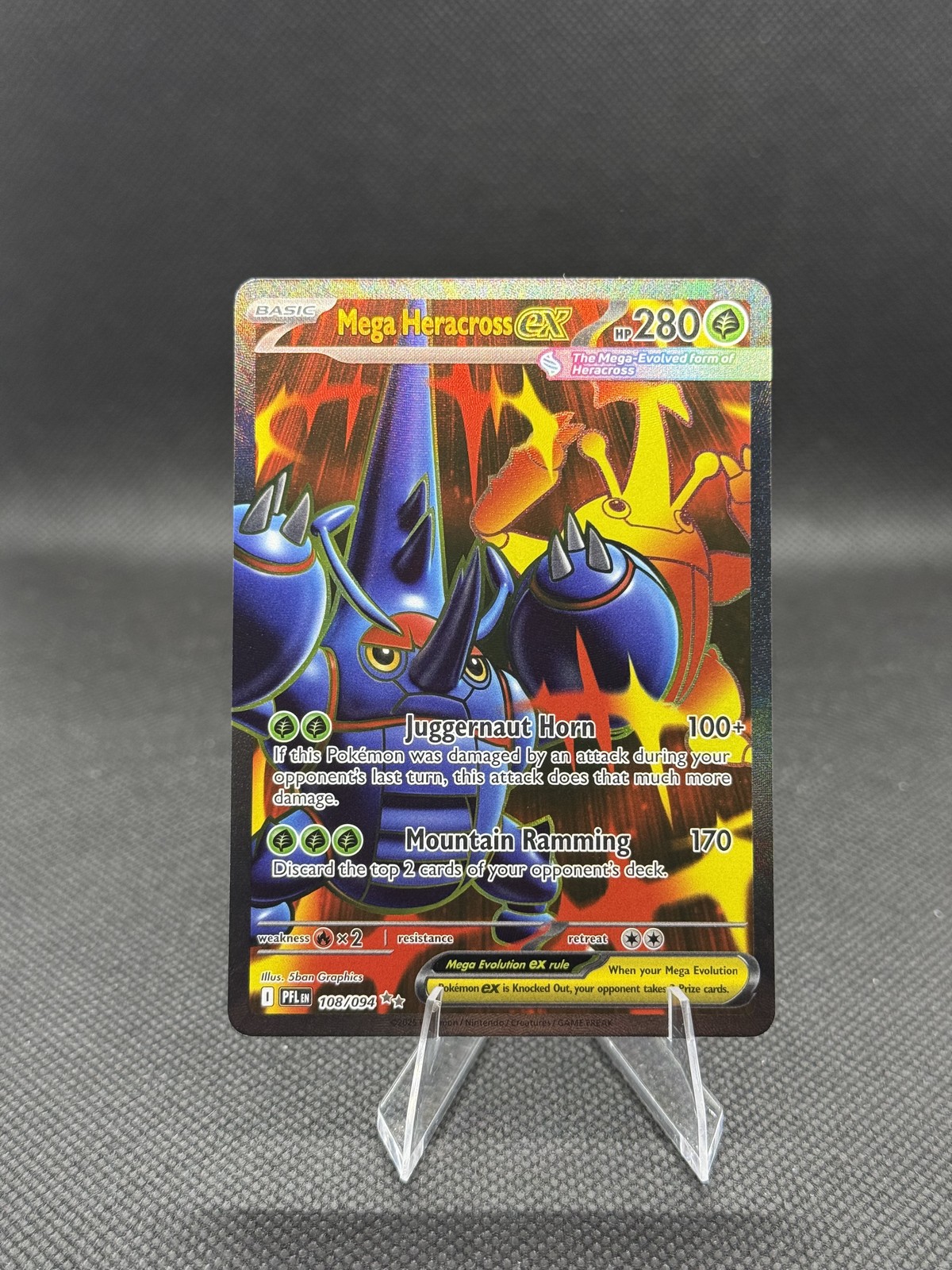 ME02: Phantasmal Flames #108/094 Mega Heracross ex