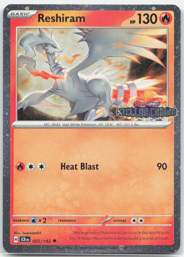 Reshiram Stellar Crown Stamped Holo Uncommon Miscellaneous 022/142 NM Iwamoto05