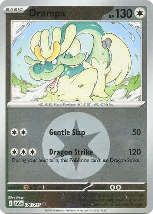 DRAMPA (ENERGY SYMBOL PATTERN) 176/217 ASCENDED HEROES REVERSE HOLO POKEMON SCAV