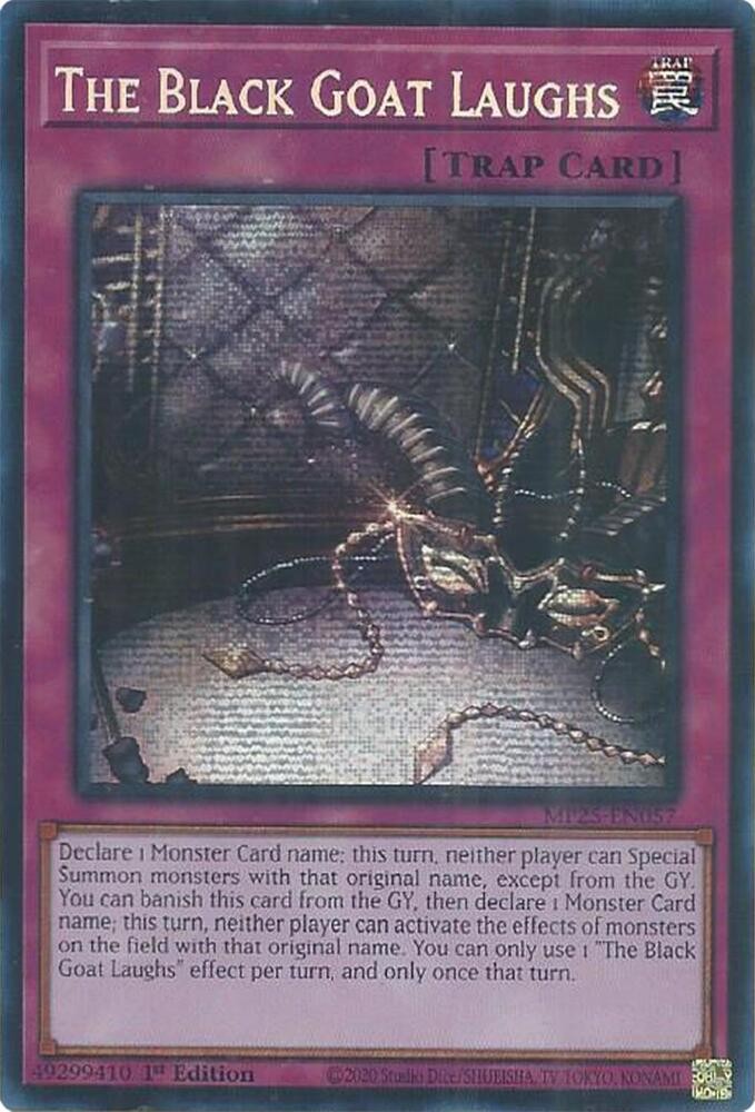 YUGIOH: 1x The Black Goat Laughs MP25-EN057 Prismatic Secret Rare 2025 Mega-Pack