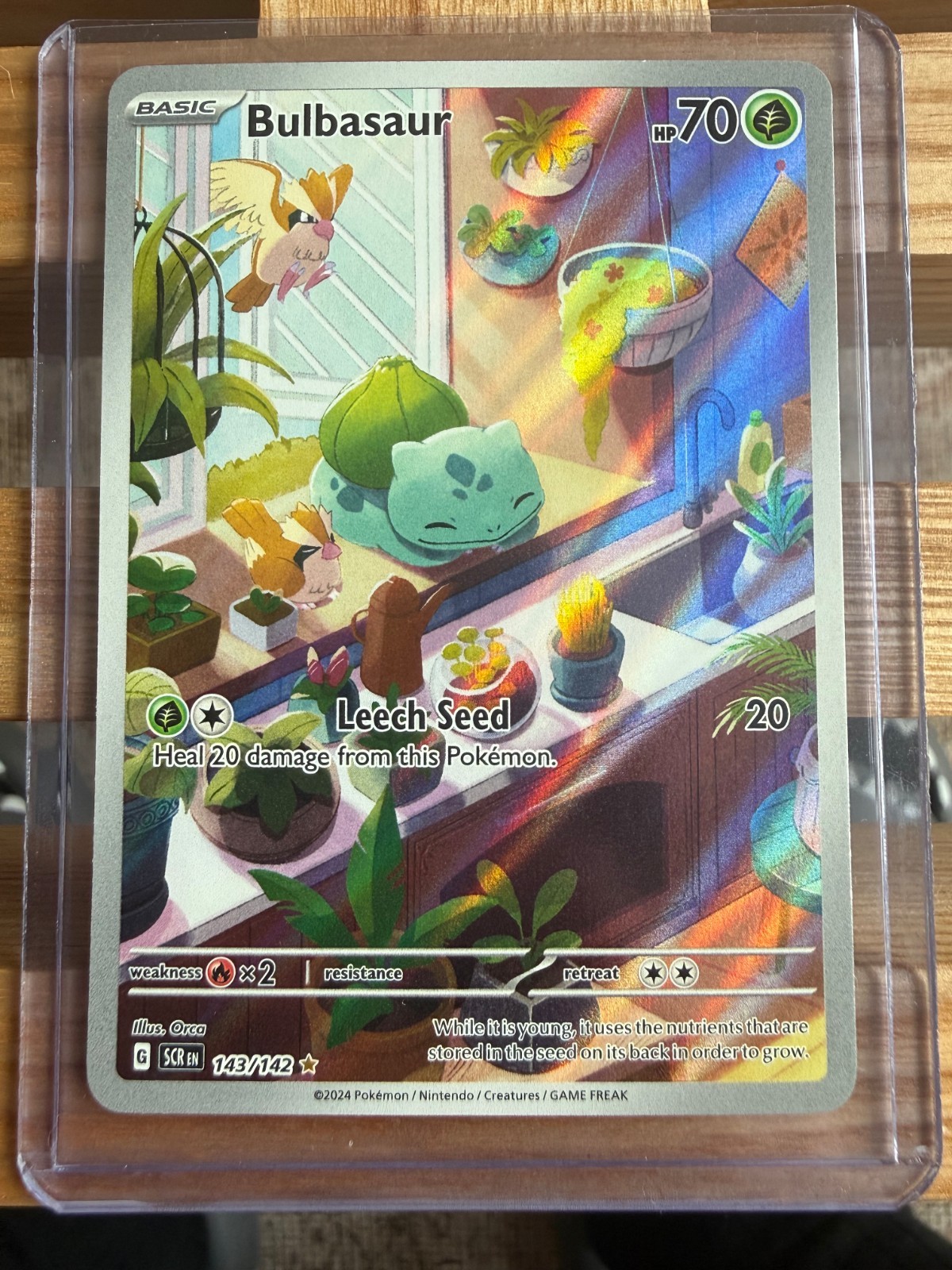 Bulbasaur 143/142 Sv07: Stellar Crown Holo Near Mint