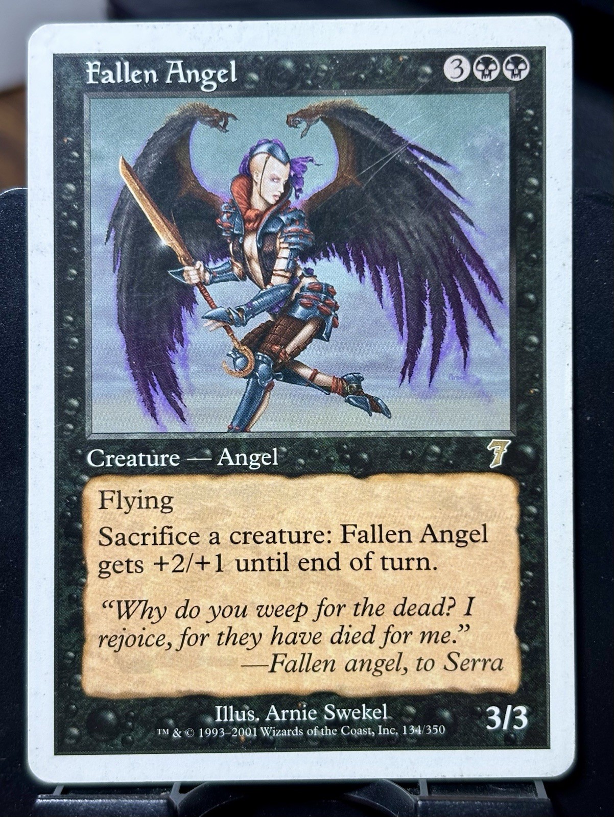 Fallen Angel – REG – MTG – 7th Edition – 134/150 – RARE ~ LP