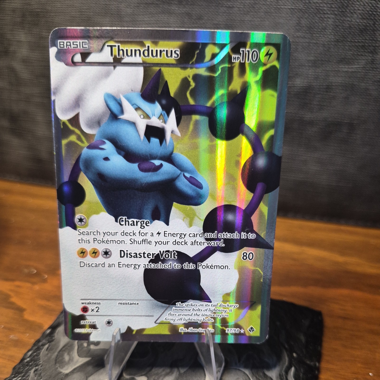 Thundurus Full Art 97/98 – Emerging Powers Vintage Pokémon Card