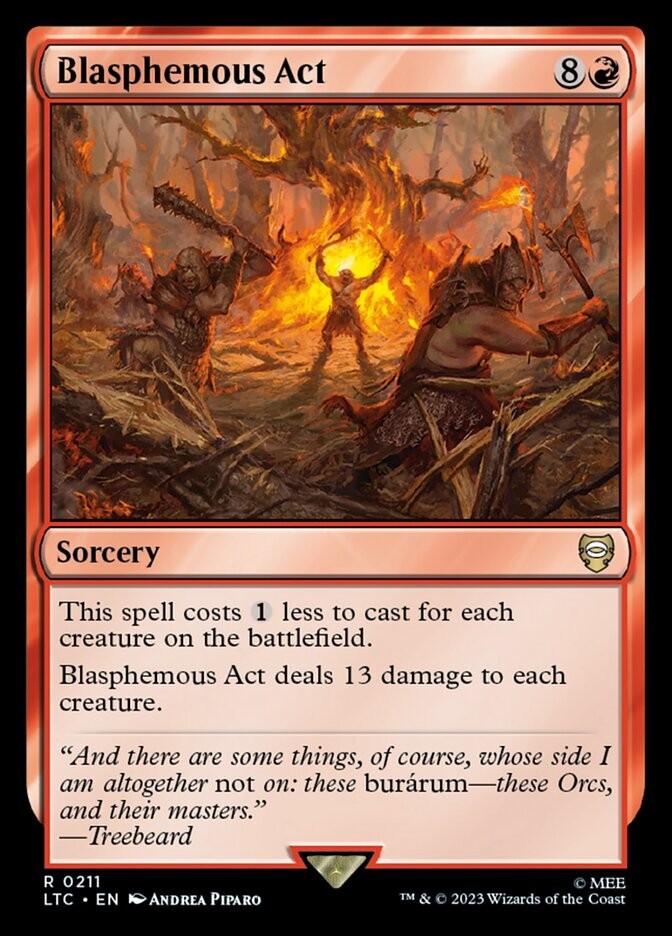 1x – Blasphemous Act – [SELECT] – Various Sets – NM MTG