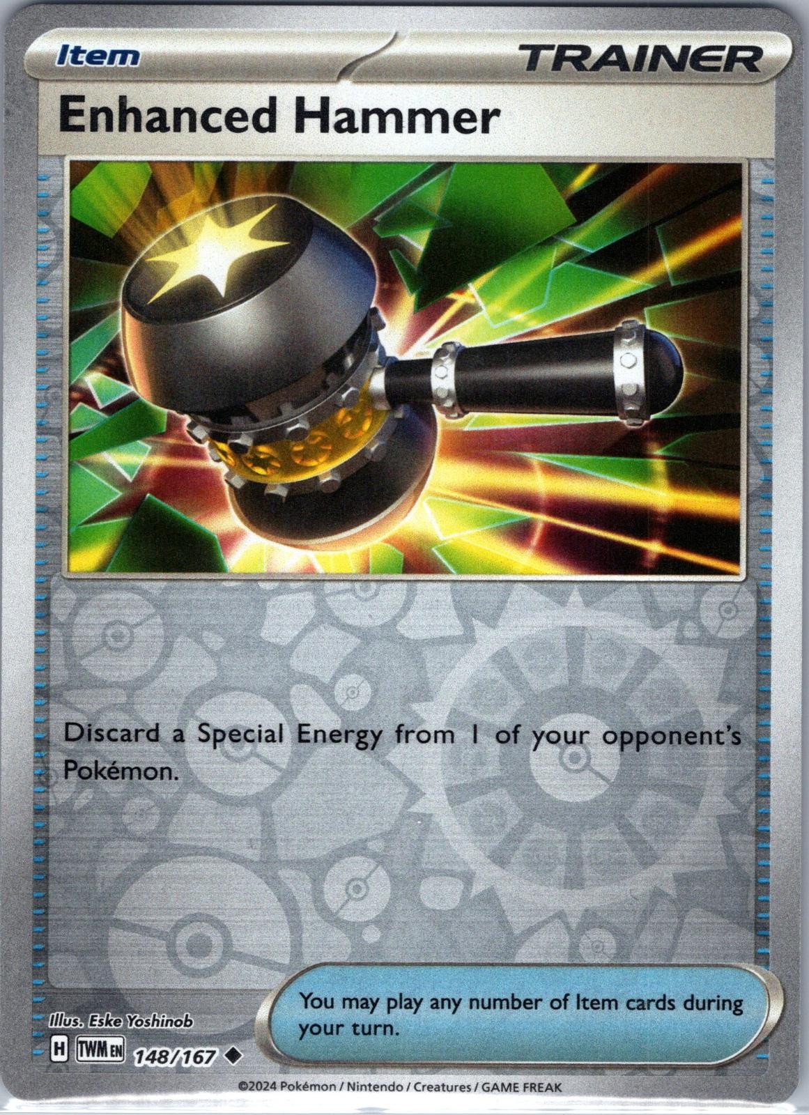 Enhanced Hammer 148/167 Uncommon Twilight Masquerade Pokemon Reverse Holo NM