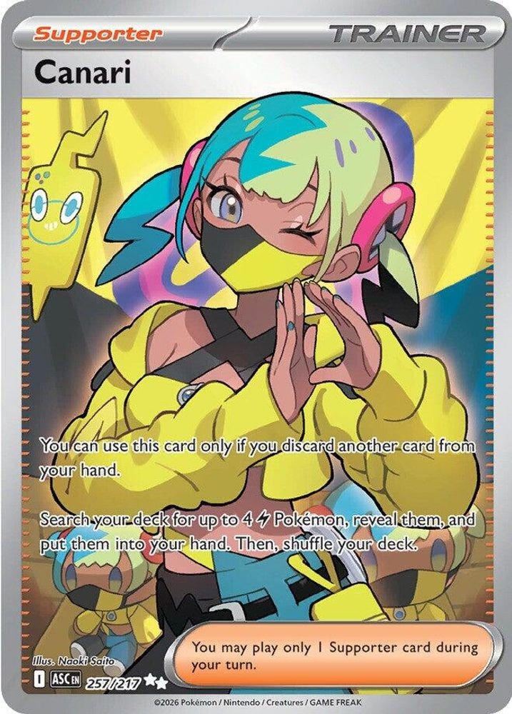 Canari 257/217 Ultra Rare Ascended Heroes Pokemon Holo Near Mint